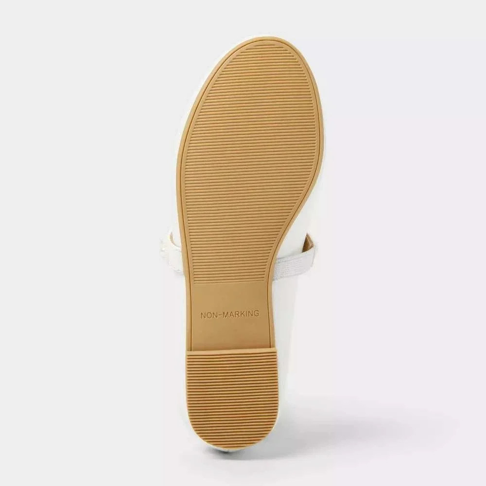 Cat & Jack Kids Brooke Ballet Flats White Size 3 New‎ With Tags